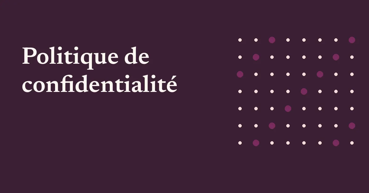 Politique de confidentialité